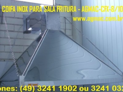 Coifa inox de saída traseira  AGMAC -CFX-8/10