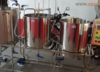MICRO COZINHA CERVEJEIRA BIBLOCO + CALDEIRÃO- AGMAC-MCCT-150L/elétrica