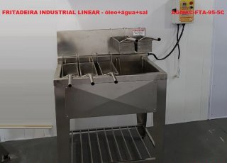 FRITADEIRA INDUSTRIAL LINEAR - 5 BANDEJAS - AGMAC-FTA-95-5CL