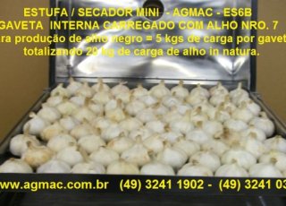 ESTUFA / SECADOR - AGMAC-ES6B-MINI -INOX, adequado para produzir alho negro.