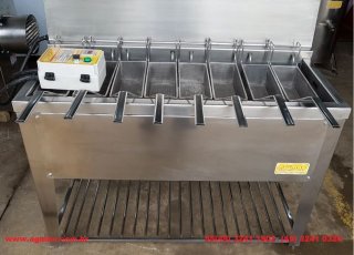 FRITADEIRA INDUSTRIAL LINEAR 8 BANDEJAS - AGMAC-FTA-120-8CL