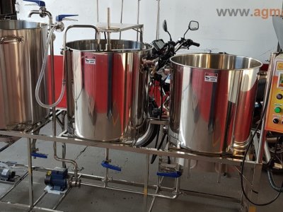 MICRO COZINHA CERVEJEIRA BIBLOCO + CALDEIRÃO- AGMAC-MCCT-150L/elétrica