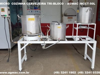 MICRO COZINHA CERVEJEIRA TRIBLOCO - AGMAC-MCCT-50L